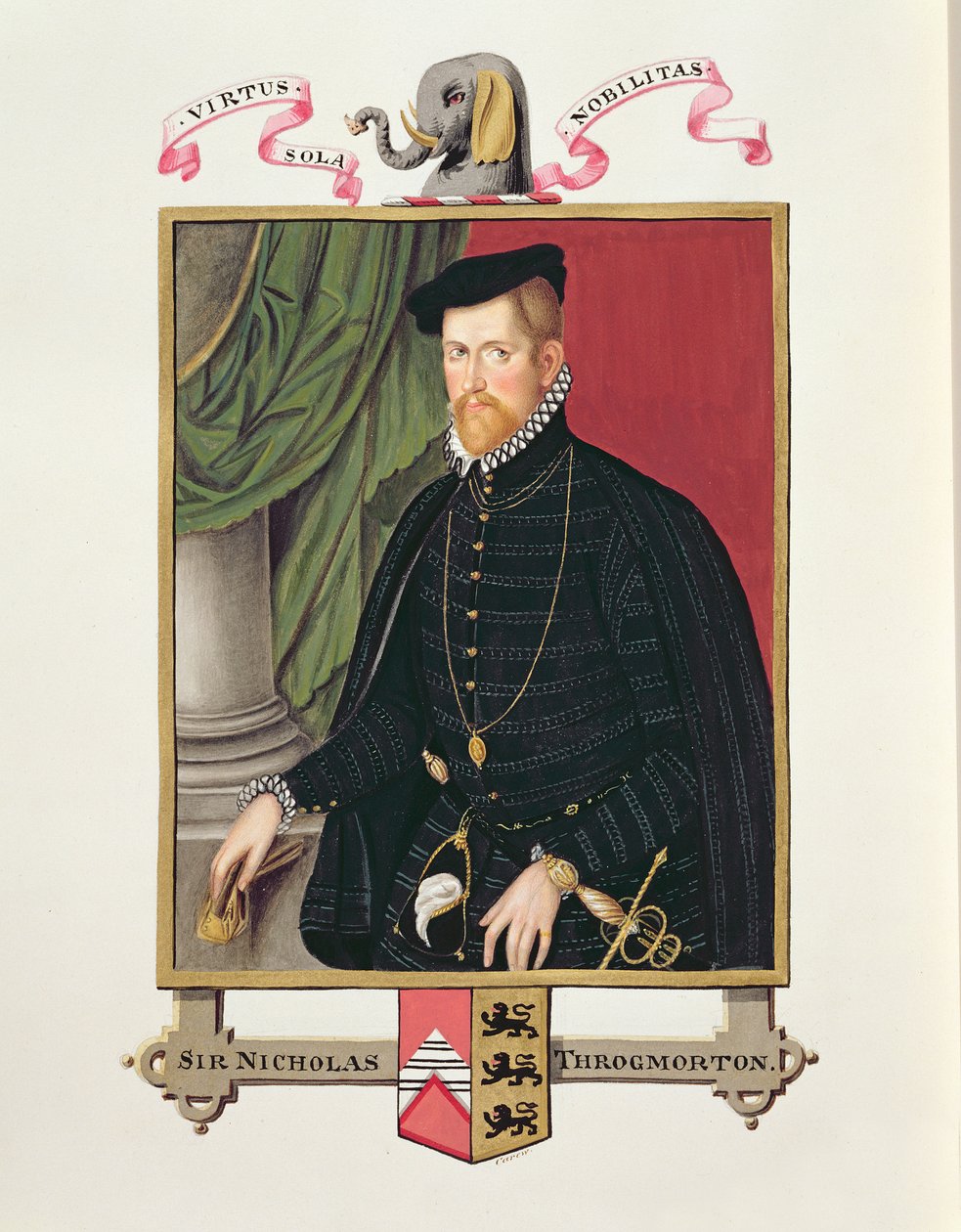 Ritratto di Sir Nicholas Throckmorton (1515-71) da 