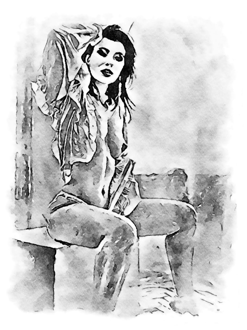 Donna nuda con camicetta da SaskiaBJ