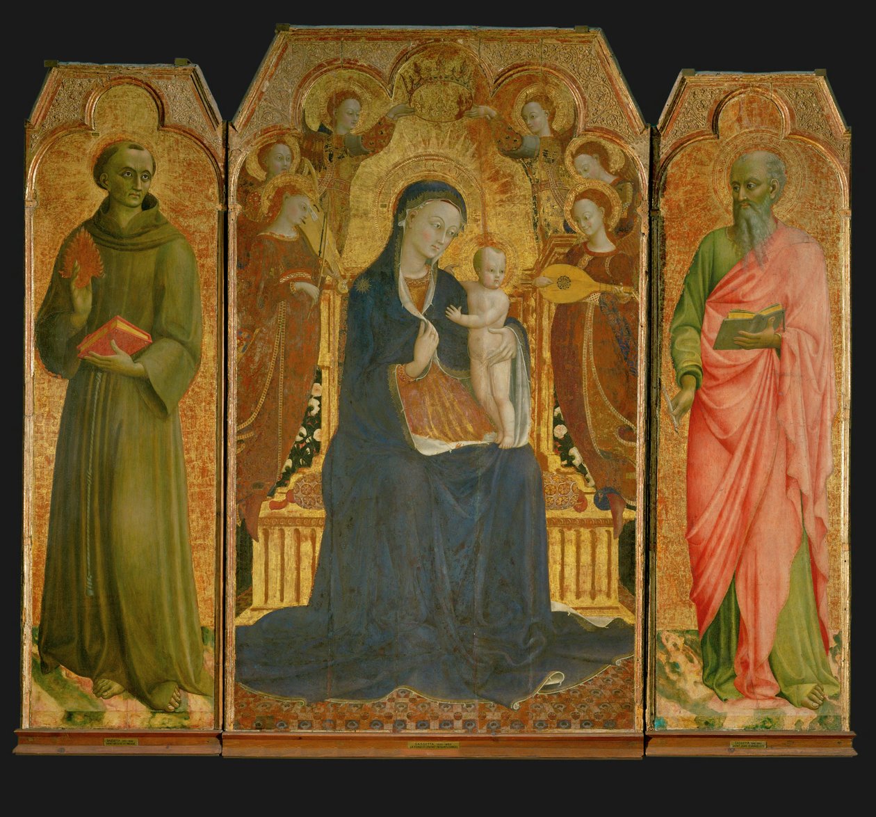 Polittico. Al centro: Madonna con bambino circondata ... da Sassetta (c.1392 1450)