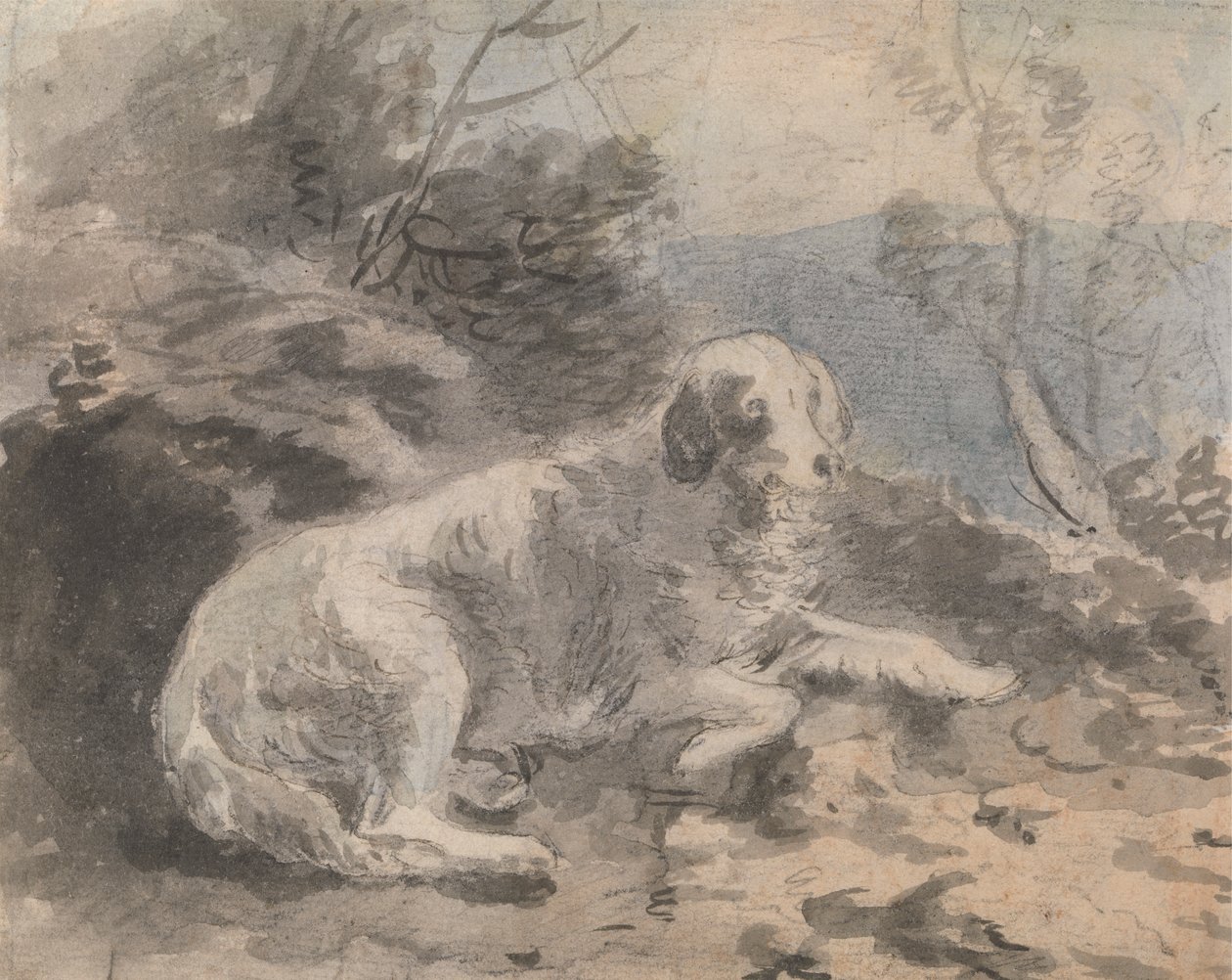 Un setter in un paesaggio da Sawrey Gilpin