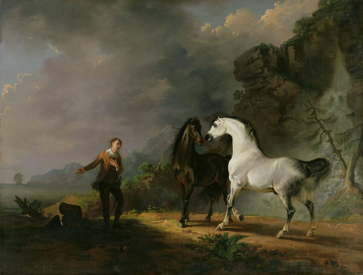 Gulliver che si rivolge agli Houyhnhnms, 1769 da Sawrey Gilpin