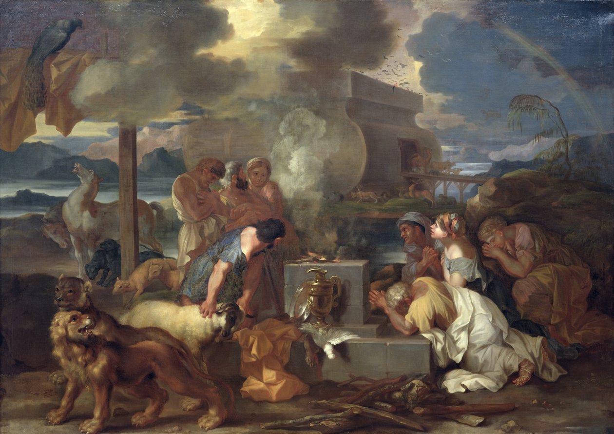 Il sacrificio di Noè, c.1640 da Sébastien Bourdon