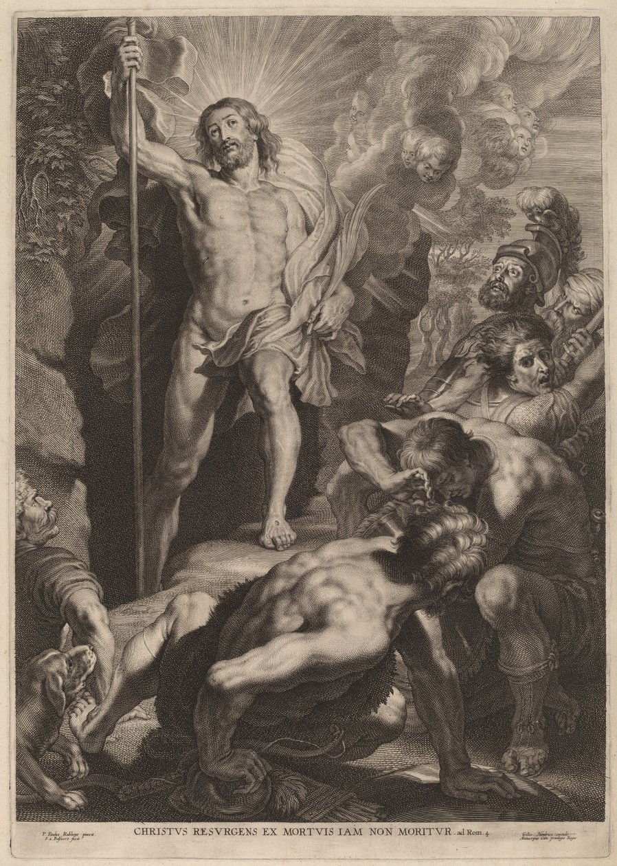 La resurrezione da Schelte Adams Bolswert after Sir Peter Paul Rubens