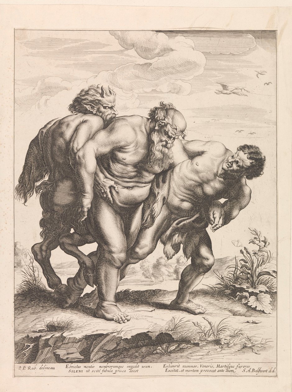Silenus ubriaco da Schelte Adamsz. Bolswert