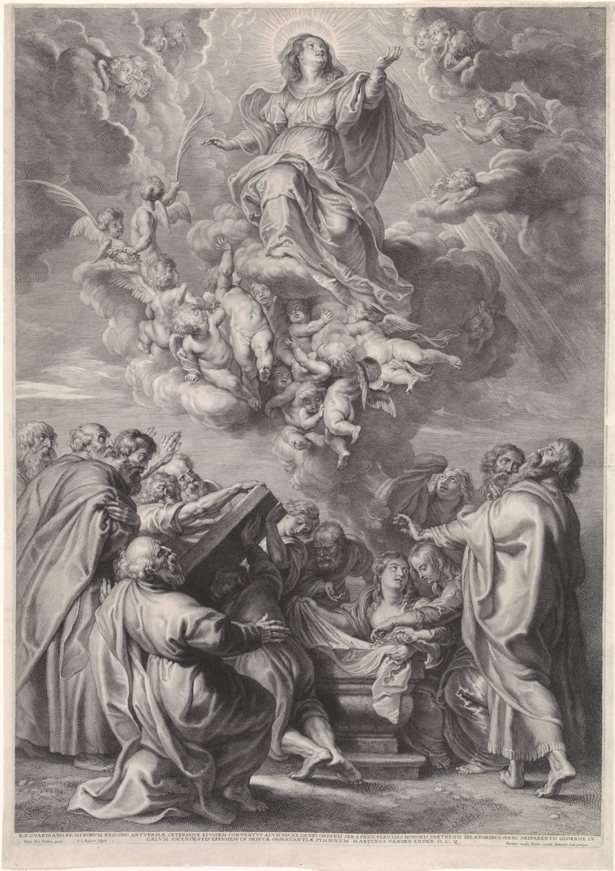 Ascensione di Maria con apostoli da Schelte Adamsz. Bolswert