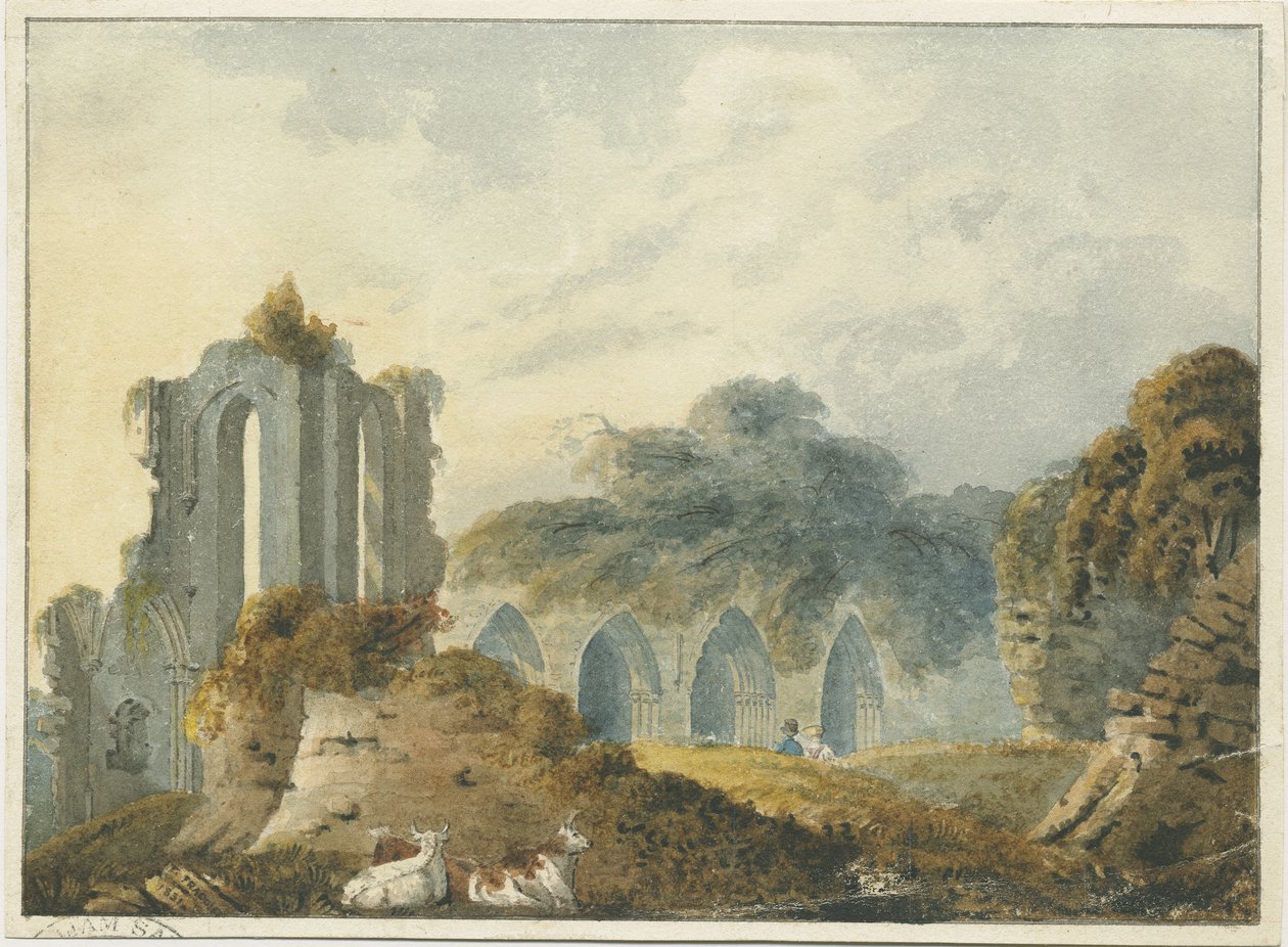 Abbazia di Croxden: acquerello da School English