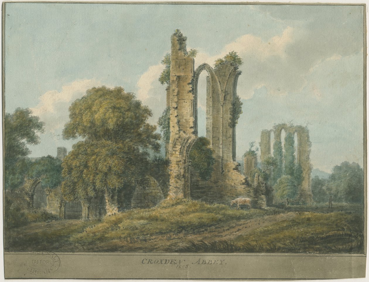 Abbazia di Croxden: acquerello da School English