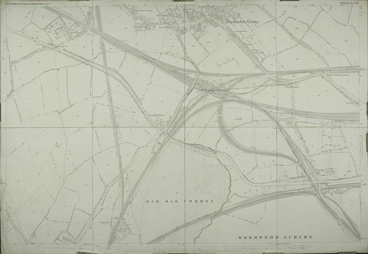 Mappa di Willesden, Londra da School English