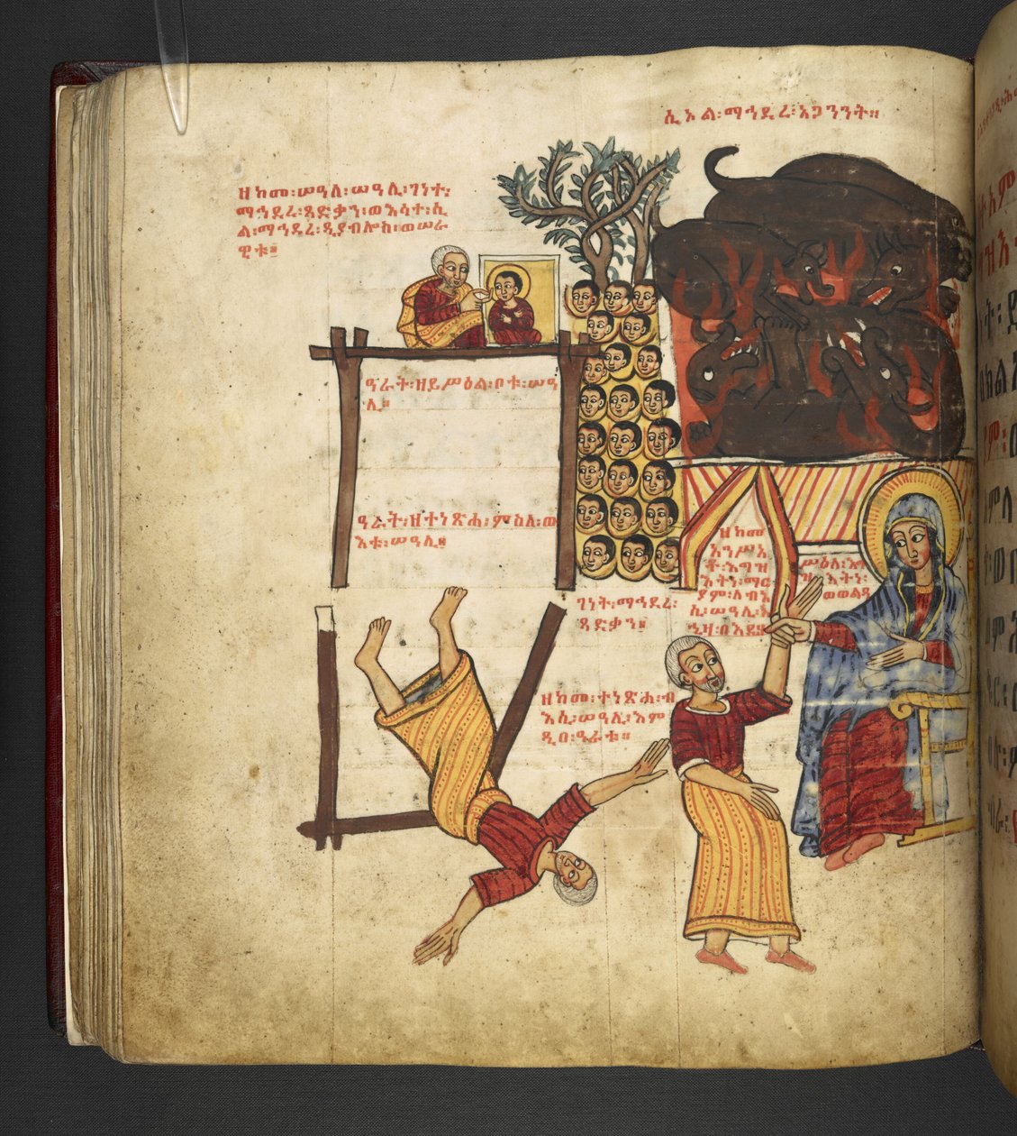 I miracoli di Maria, f.63v, 1667-82 circa (manoscritto) da School Ethiopian