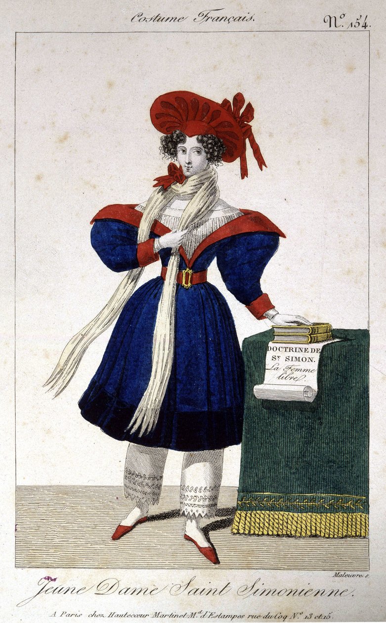 Giovane signora Saint Simonian da School French