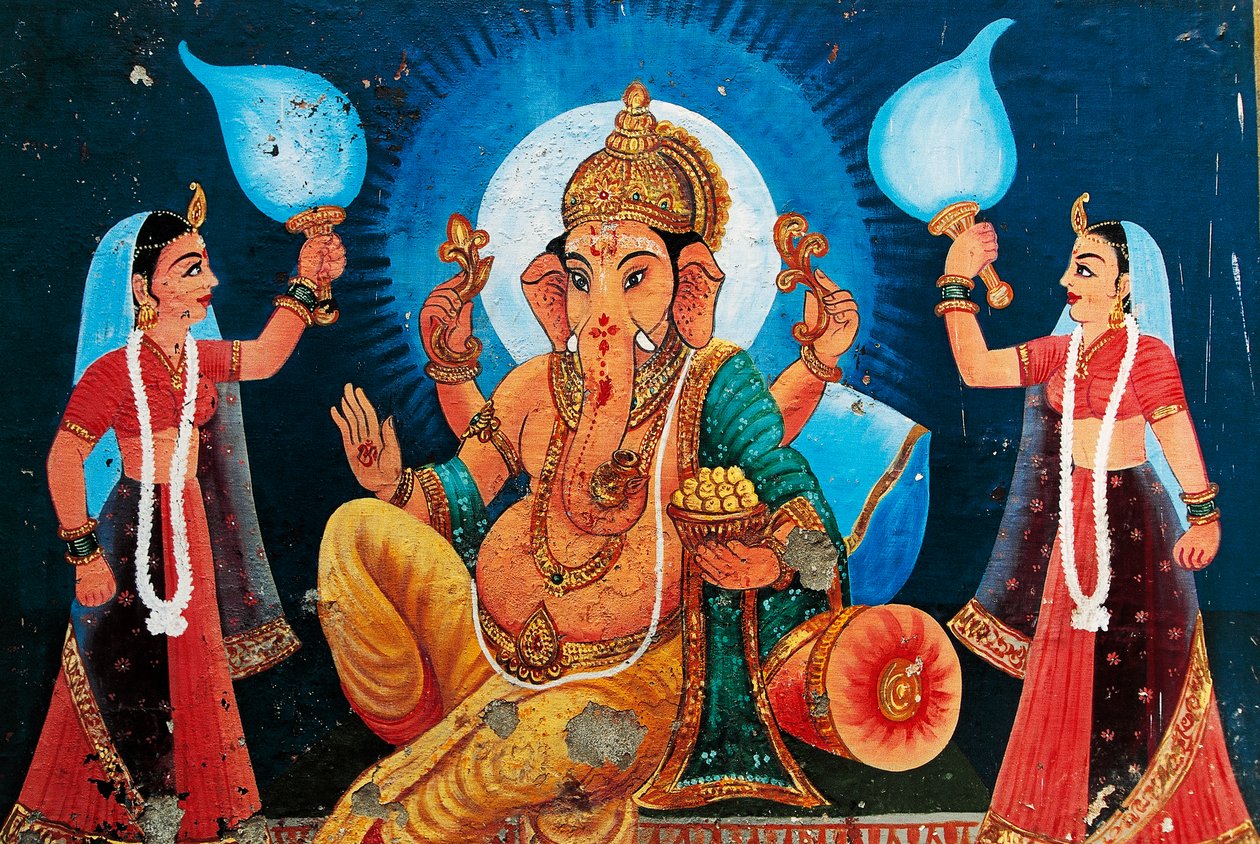 Rappresentazione di Ganesh, Benares, India da School Indian