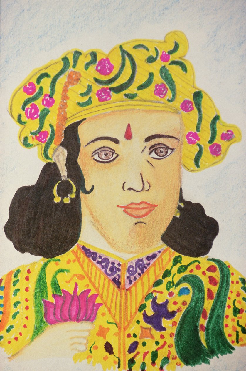 Imperatore Ashoka (acquerello) da School Indian