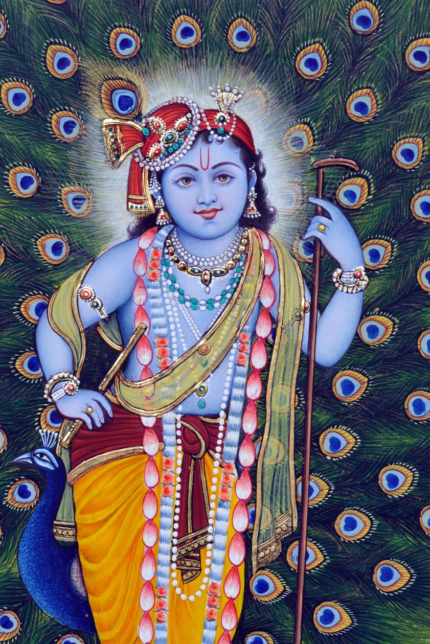 Miniatura di Bal Krishna da School Indian