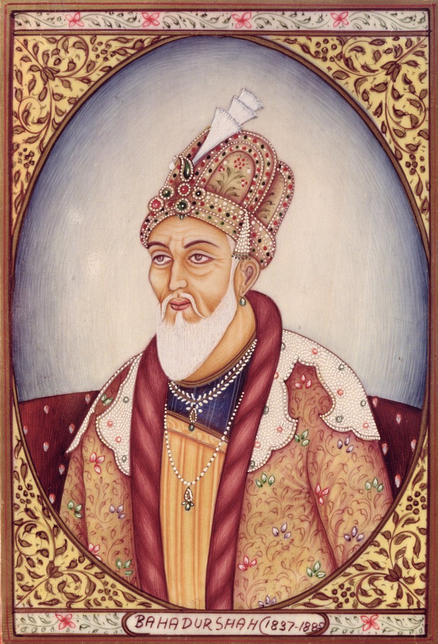 Ritratto di Bahadur Shah II (1775-1862) da School Indian