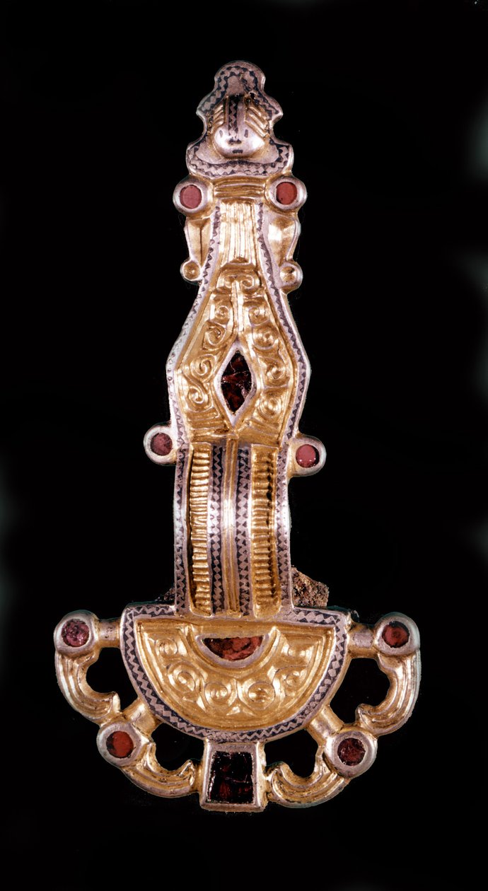 Fibula merovingia. Museo di Saint-Germain en Laye da School Merovingian