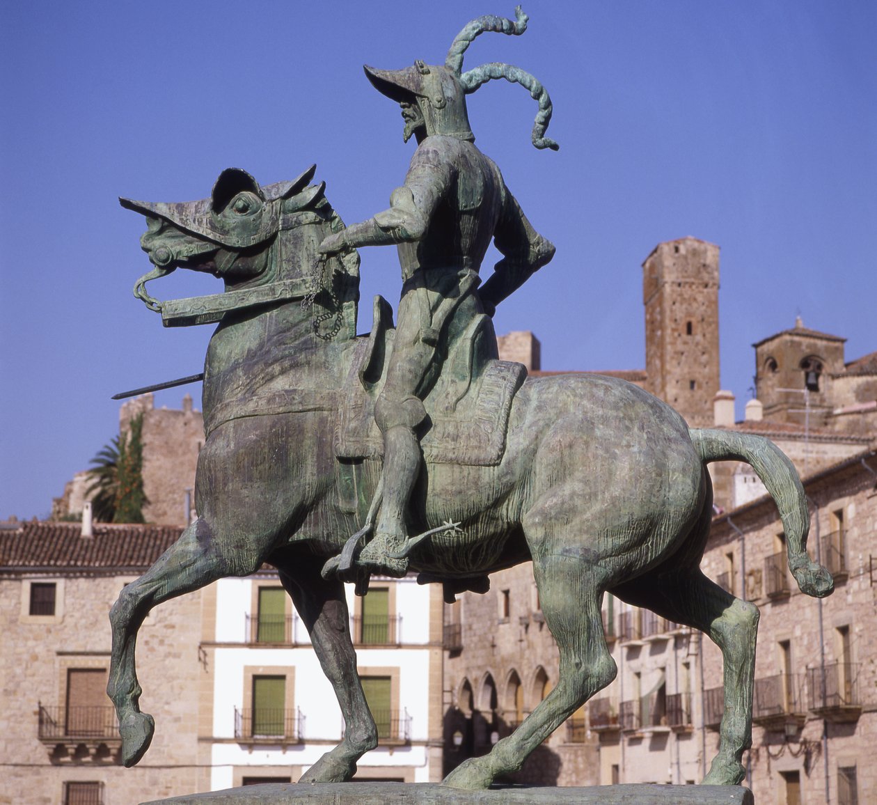 Statua equestre di Francisco Pizarro (c.1478-1541) da School Spanish