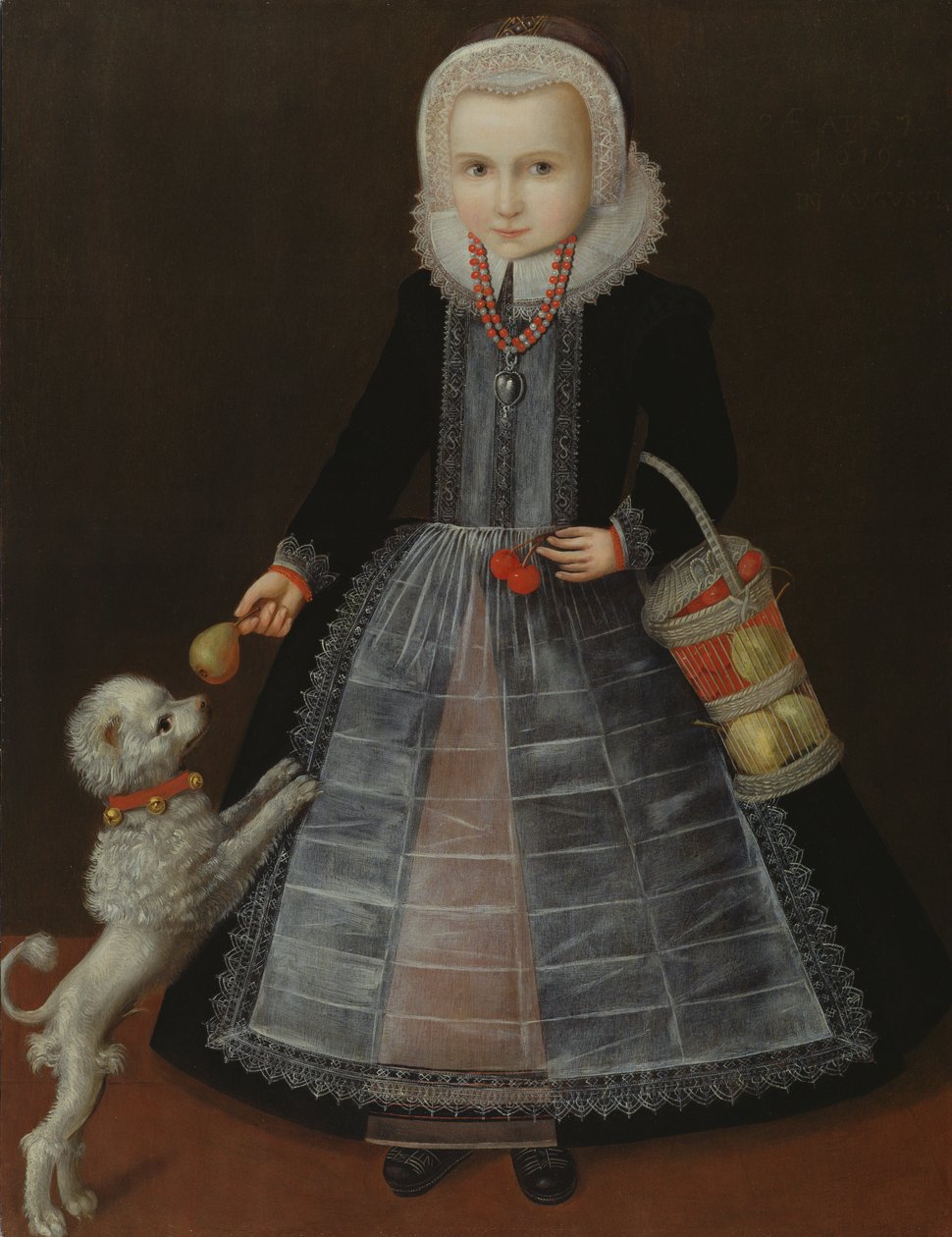 Ritratto di una ragazza, c.1610 da School of Friesland