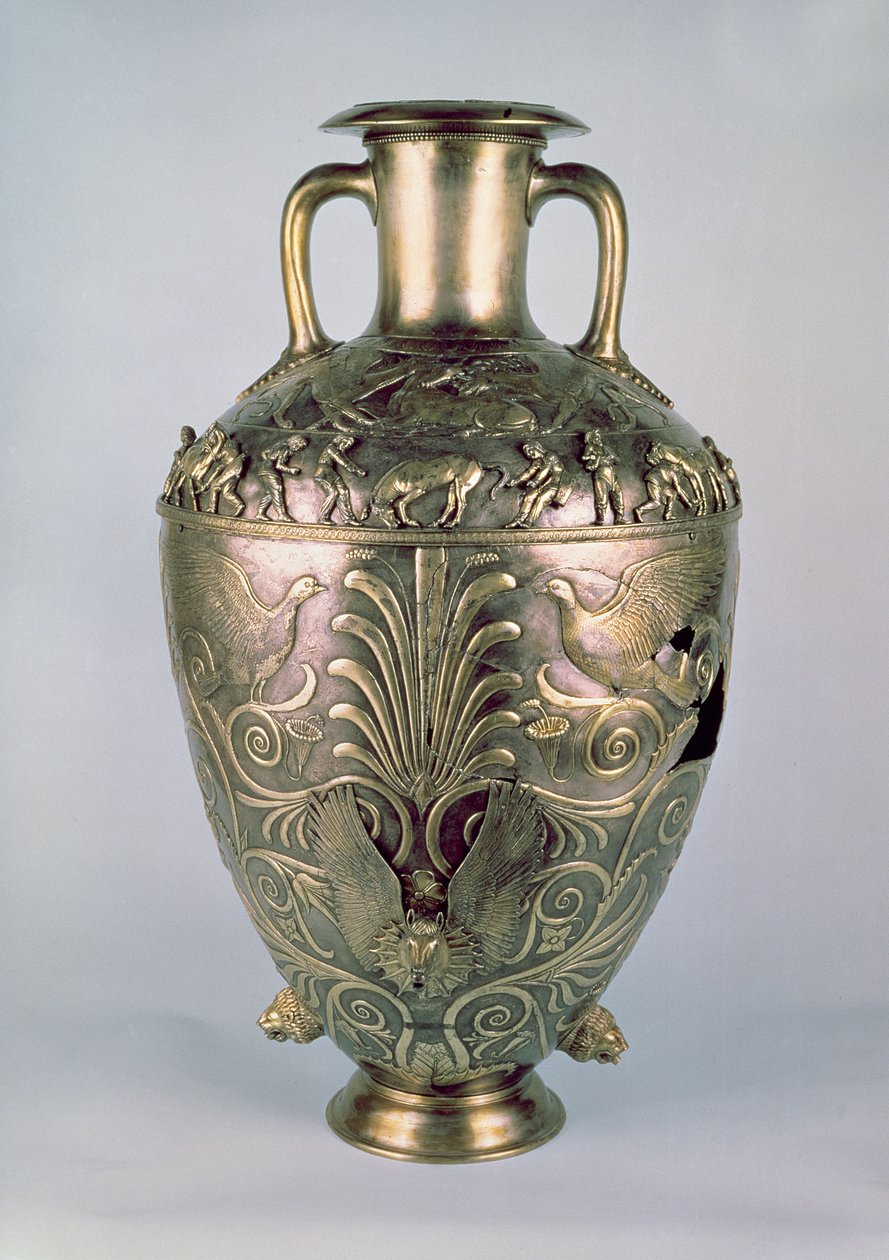 Anfora, fine IV secolo a.C. (argento dorato) da Scythian