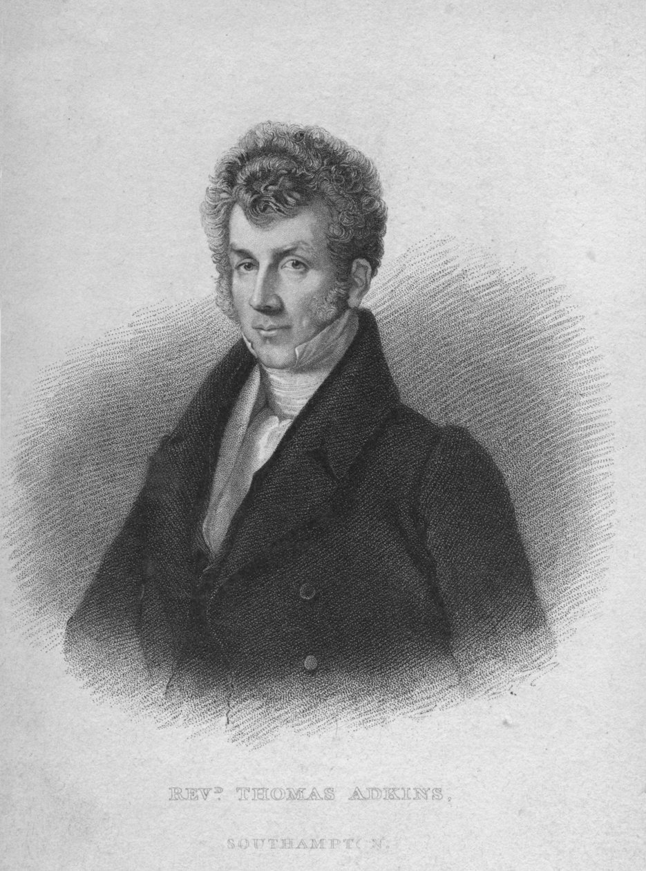 Reverendo Thomas Adkins, c1830 da Sears and Co Fenner