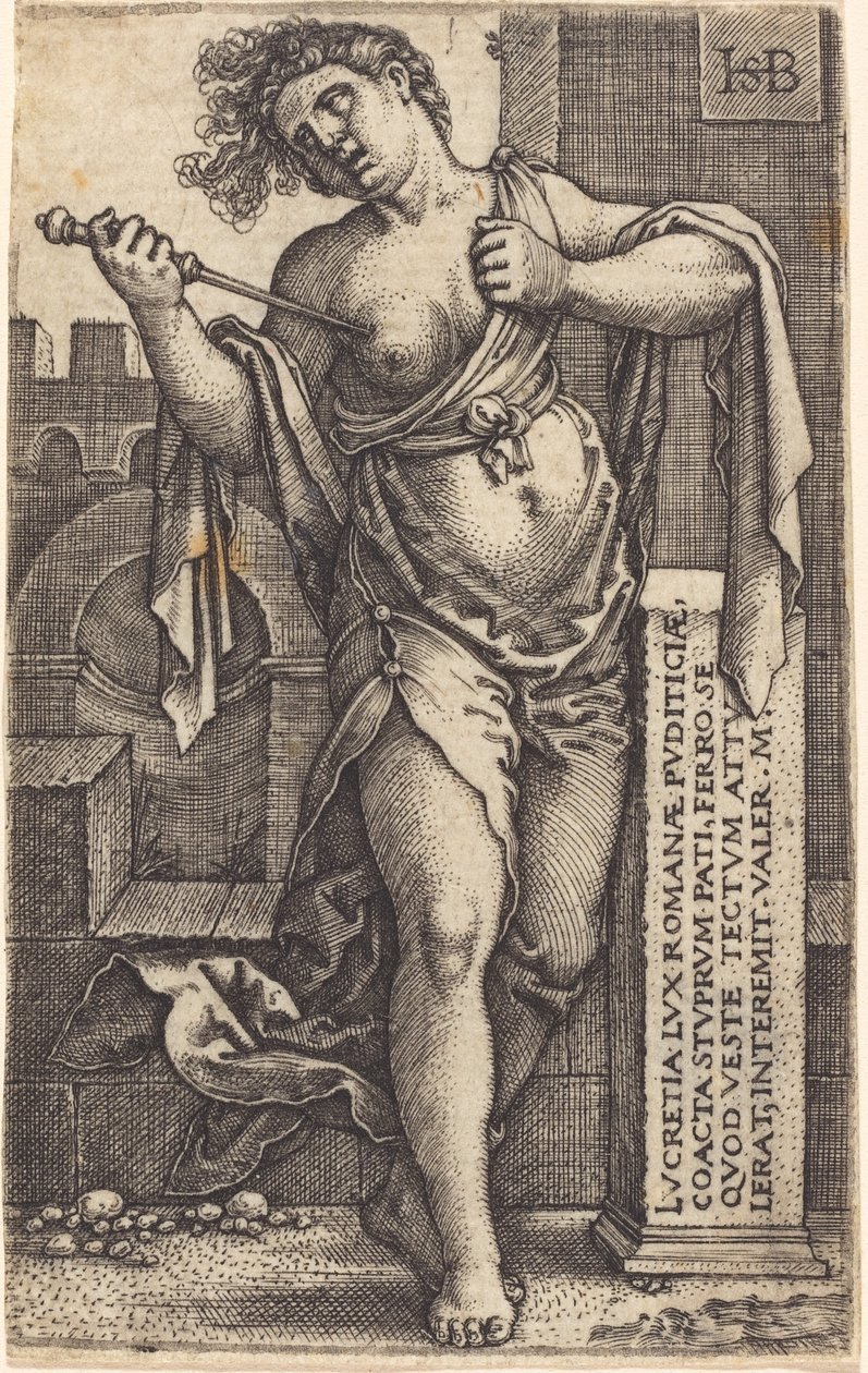 Lucrezia in piedi da Sebald Beham