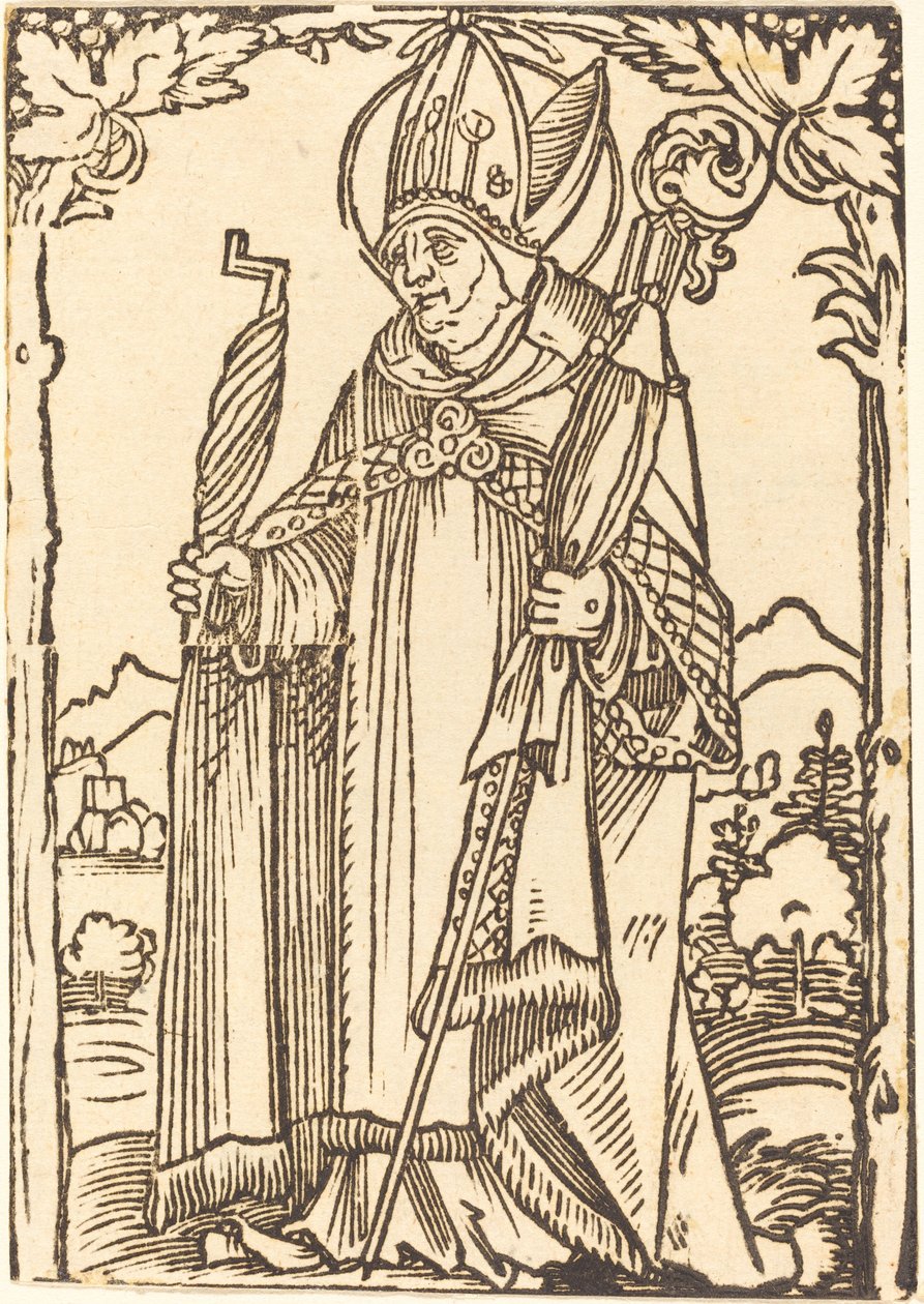 San Erasmo come vescovo da Sebald Beham
