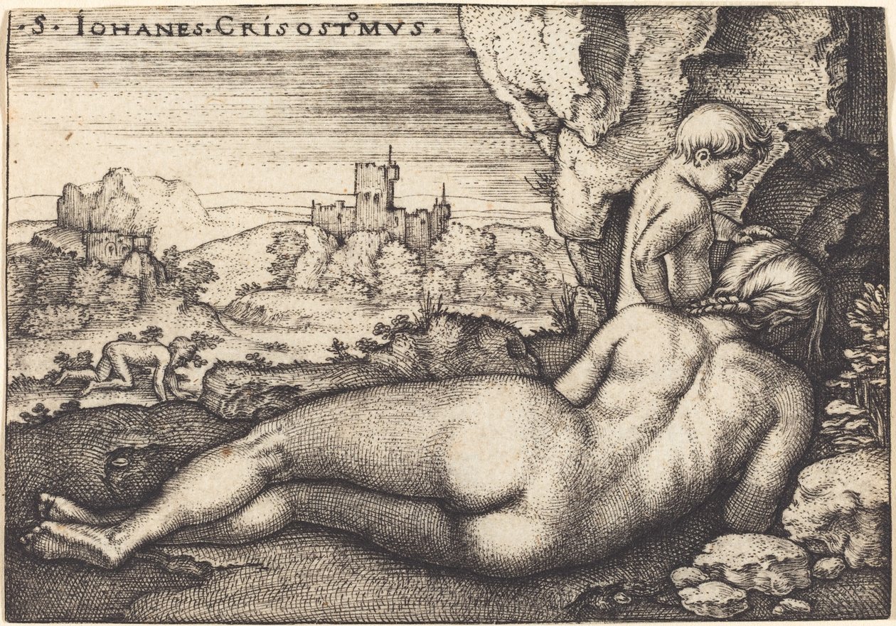 La penitenza di San Giovanni Crisostomo da Sebald Beham