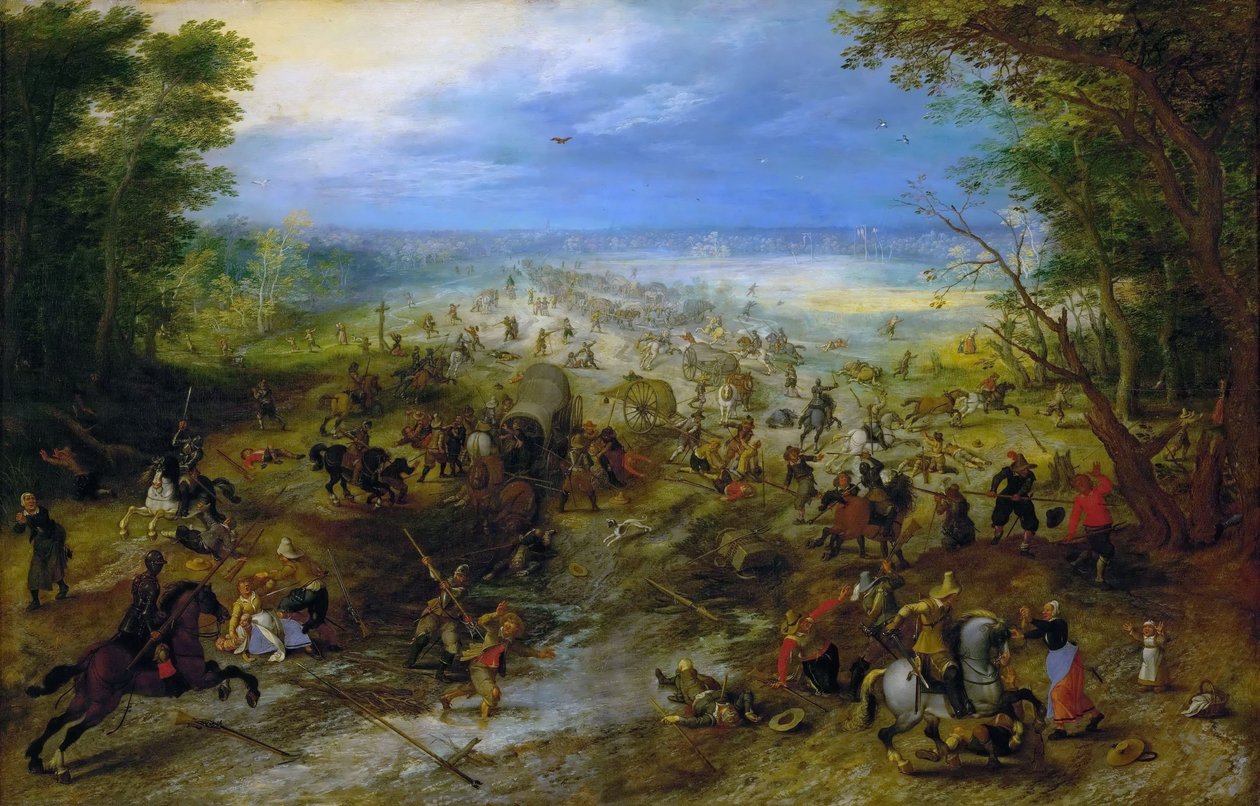 Attacco a un convoglio, c. 1612 da Sebastiaen Vrancx