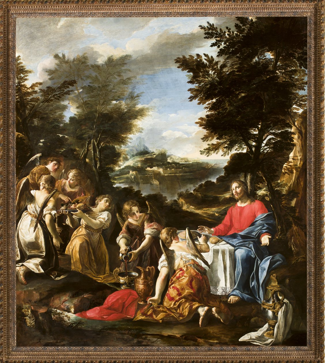Cristo servito dagli angeli, c.1695 da Sebastiano Ricci