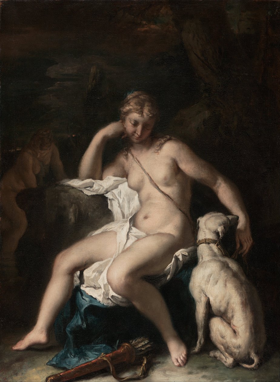 Diana e il suo cane da Sebastiano Ricci