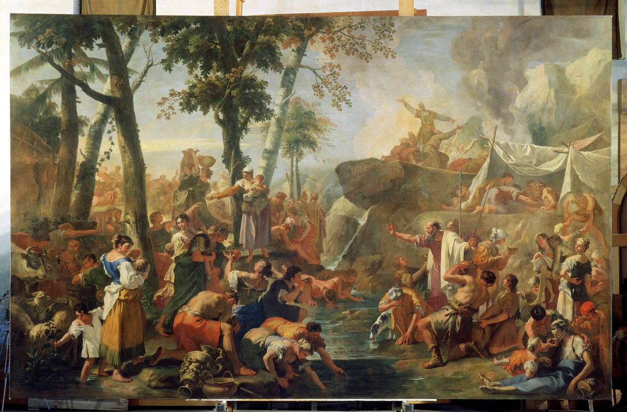 Mosè che estrae acqua dalla roccia da Sebastiano Ricci