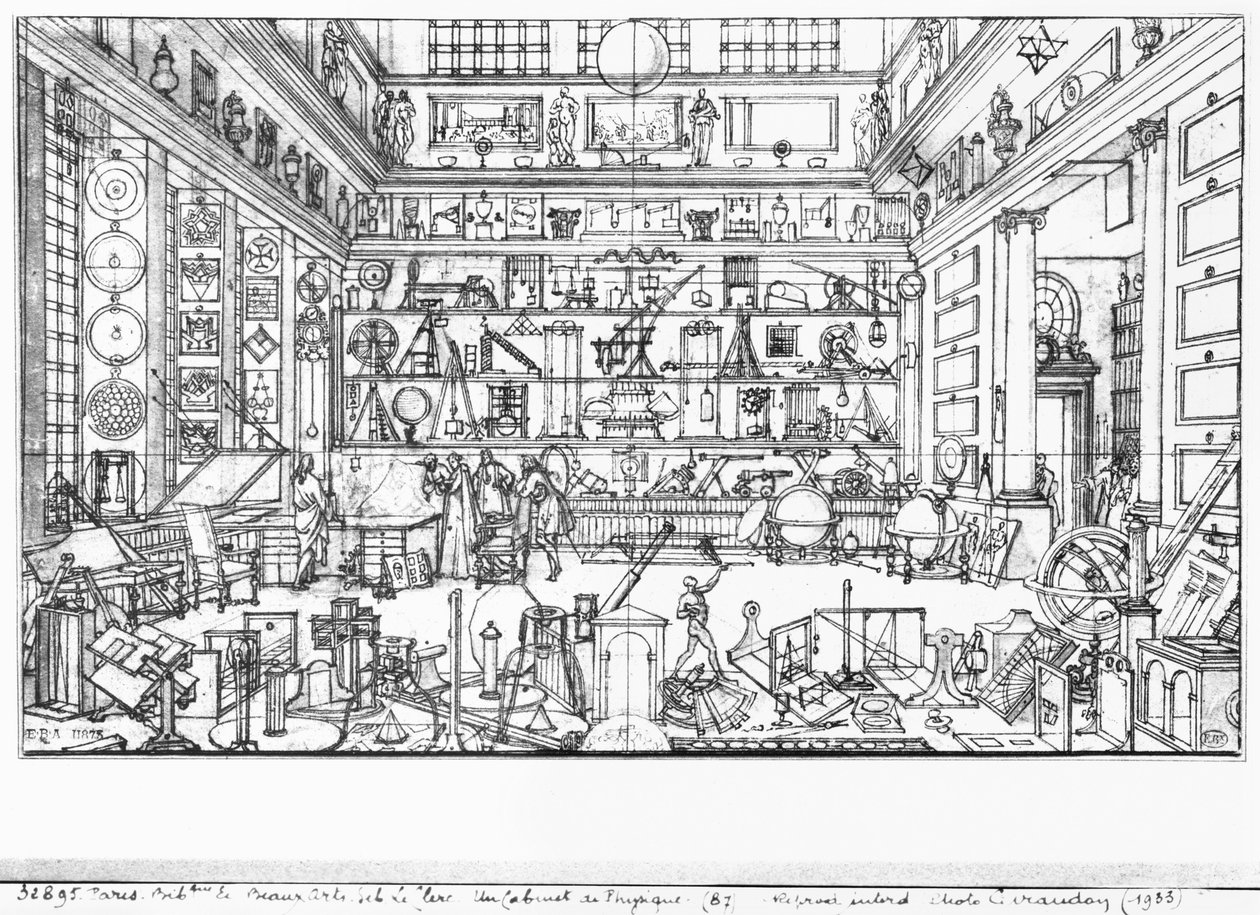 Gabinetto di fisica, 1687 da Sebastien I Le Clerc