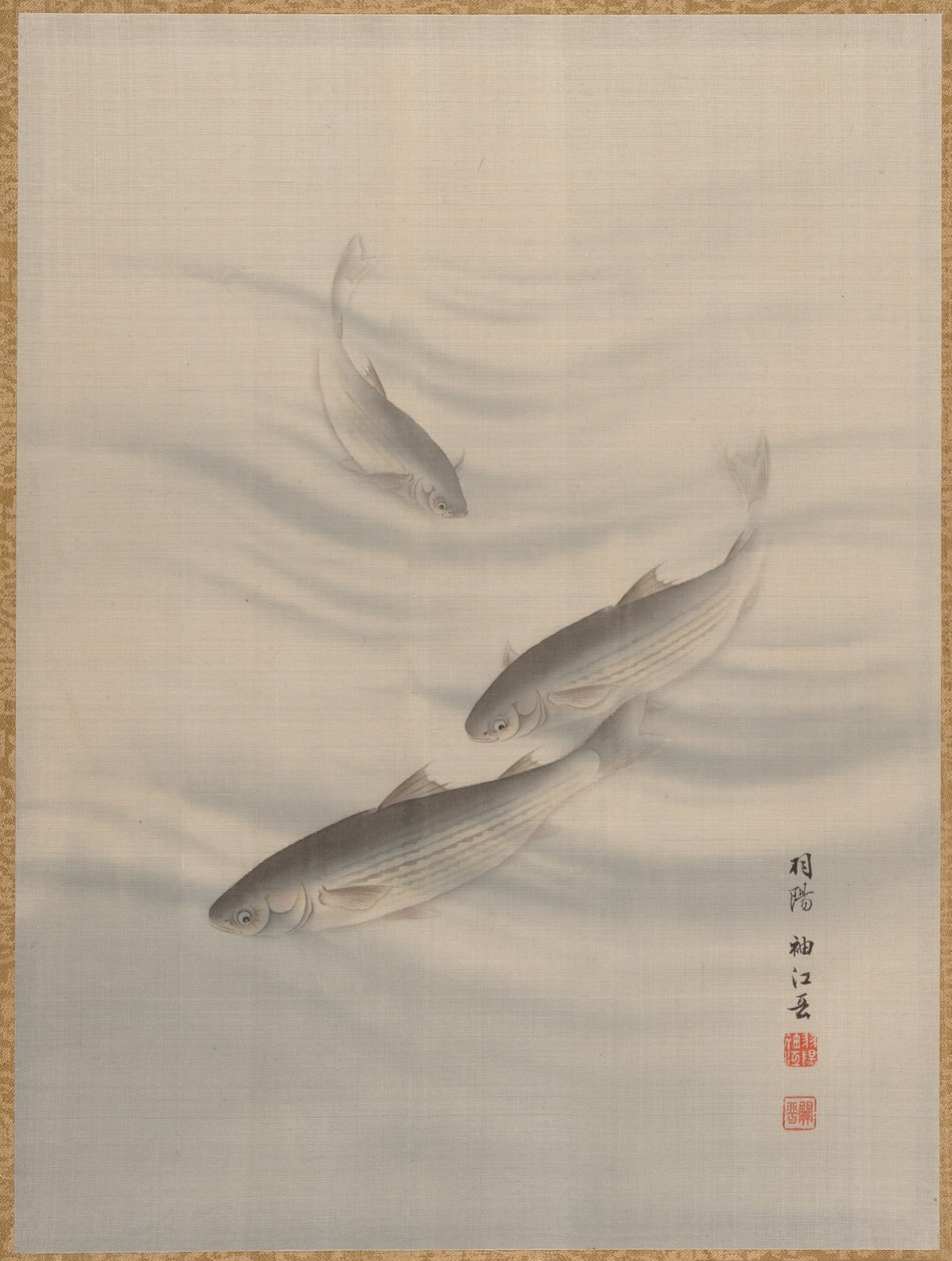 Pesci che nuotano, ca. 1890-92 da Seki Shuko