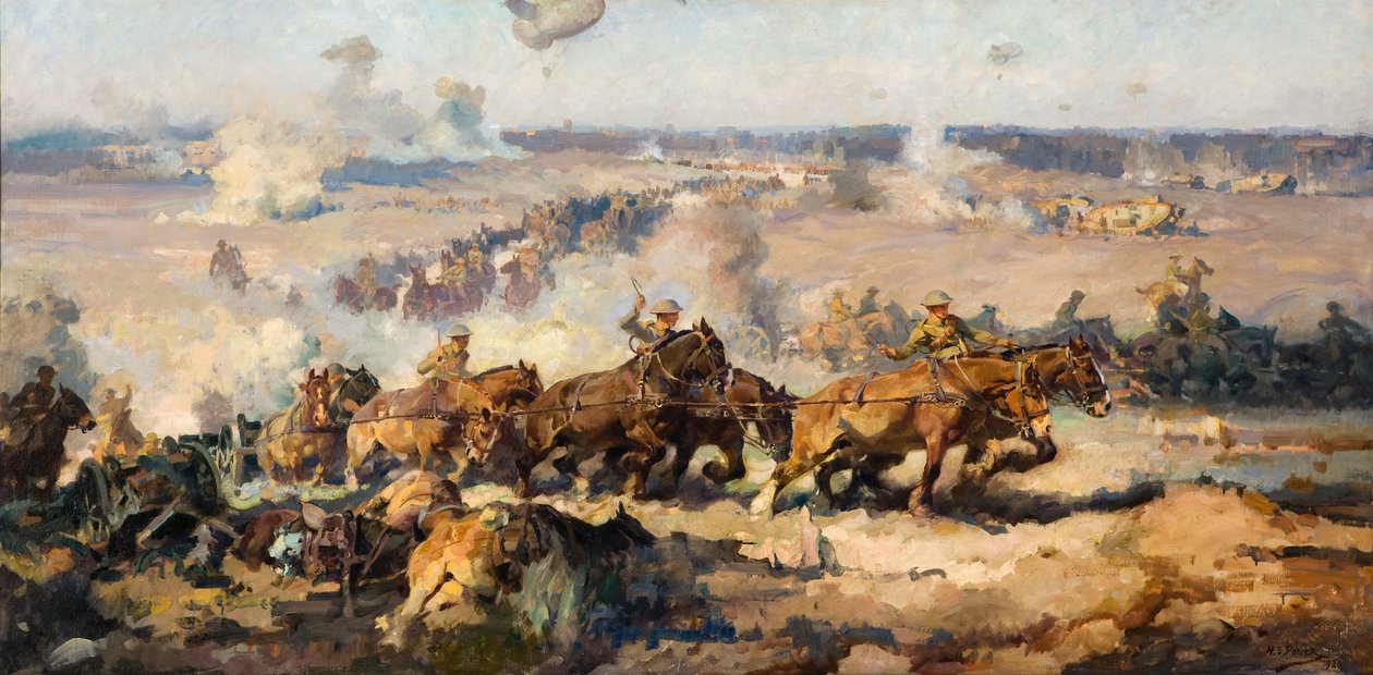 La battaglia prima di Villers-Bretonneux, 8 agosto 1918 da Septimus Power