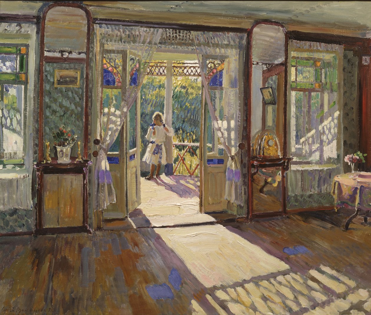 In una casa, 1913 da Sergei Arsenevich Vinogradov