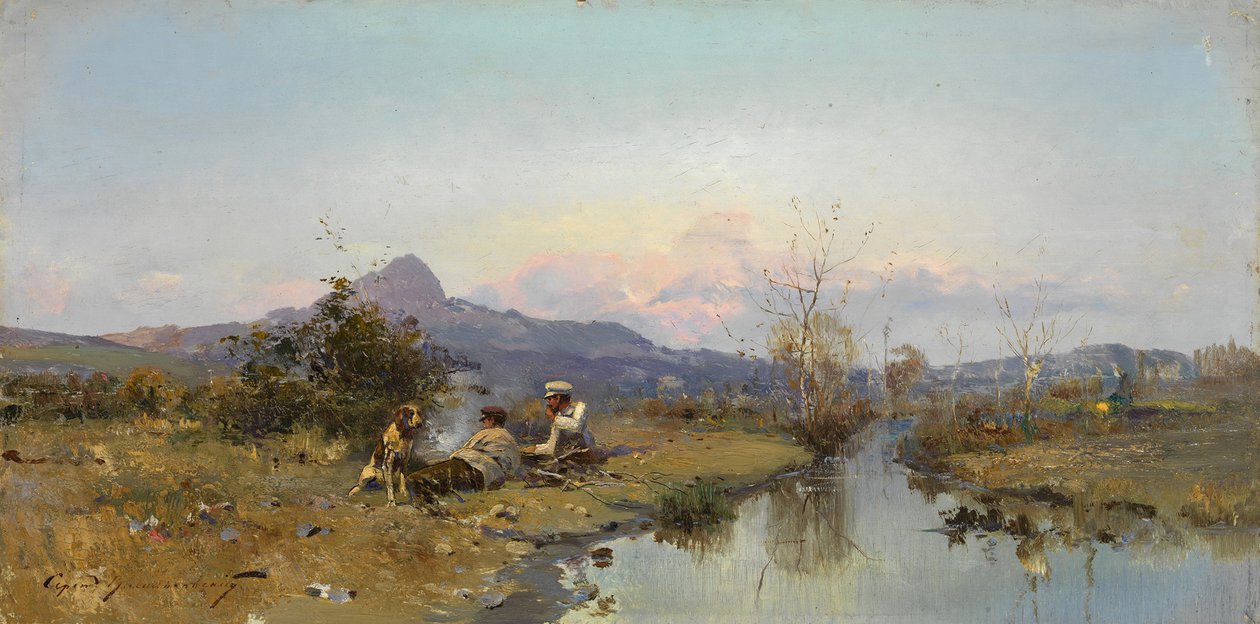 I cacciatori a riposo da Sergei Ivanovich Vasilkovsky
