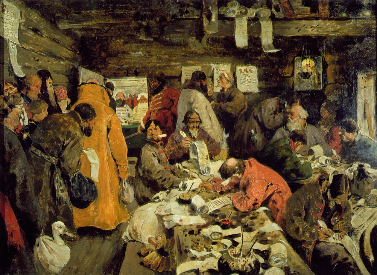 Un ufficio legale in tempi moscoviti, 1907 da Sergej Vasilevic Ivanov
