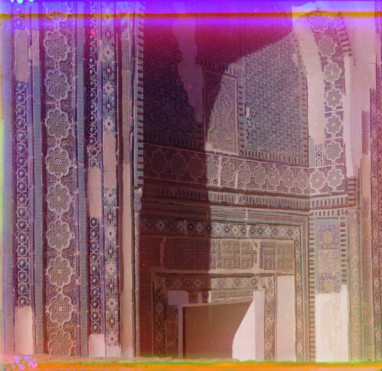Decorazione sul Mausoleo Amirzadeh, Samarcanda, 1905-1915 da Sergey Prokudin Gorsky