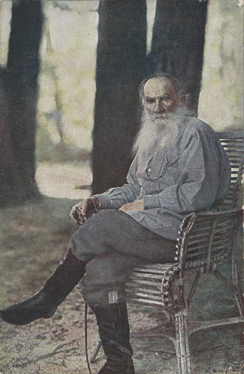 Cartolina di Lev Tolstoj a casa sua, Jasnaja Poljana, 1905-1915 da Sergey Prokudin Gorsky