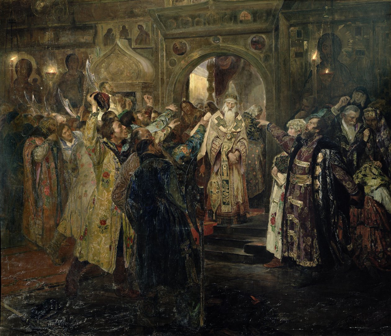 Arresto del metropolita Filippo, 1910 da Sergey Timofeyevich Schelkovy