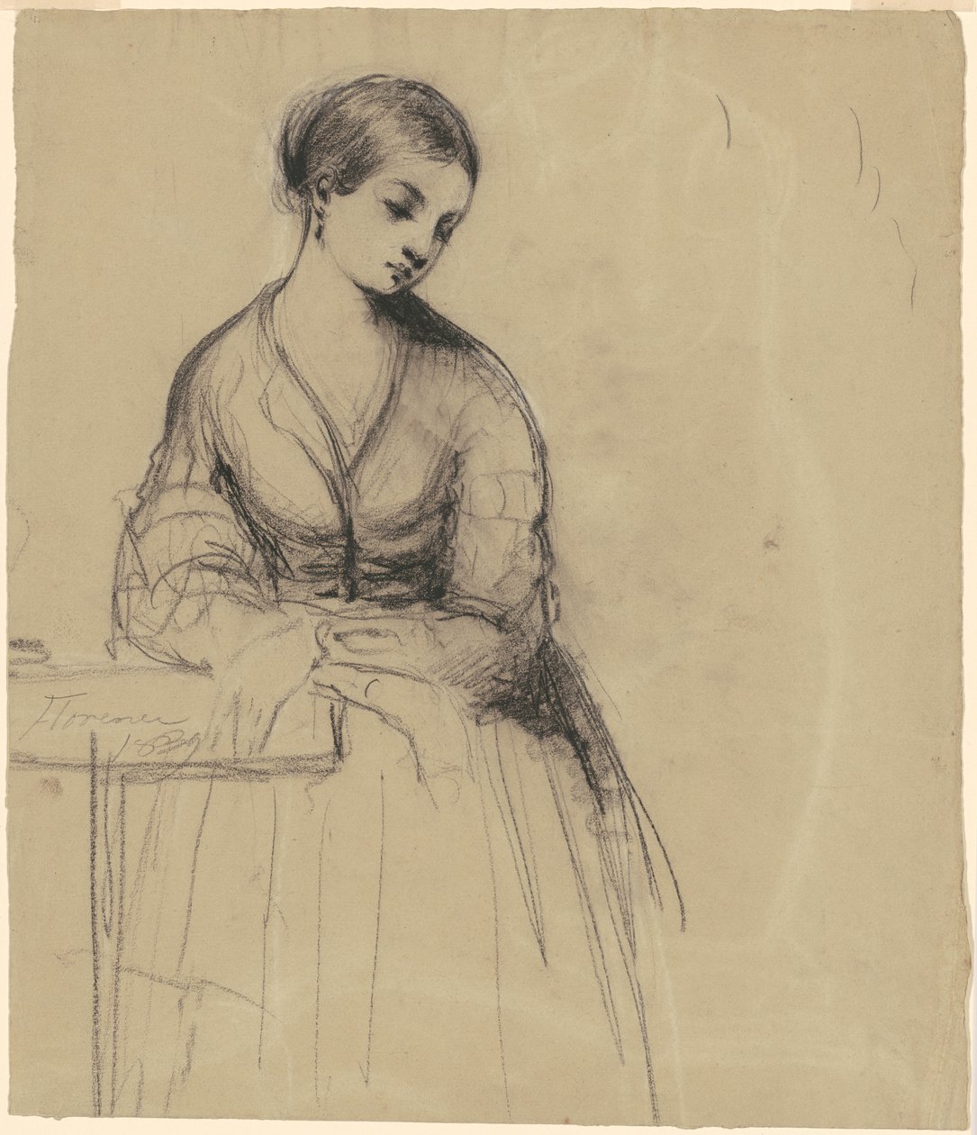 Giovane donna, Firenze [recto] da Seth Wells Cheney