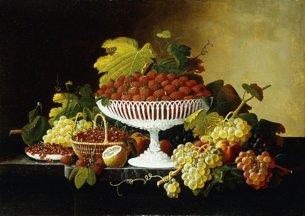 Natura morta con fragole da Severin Roesen