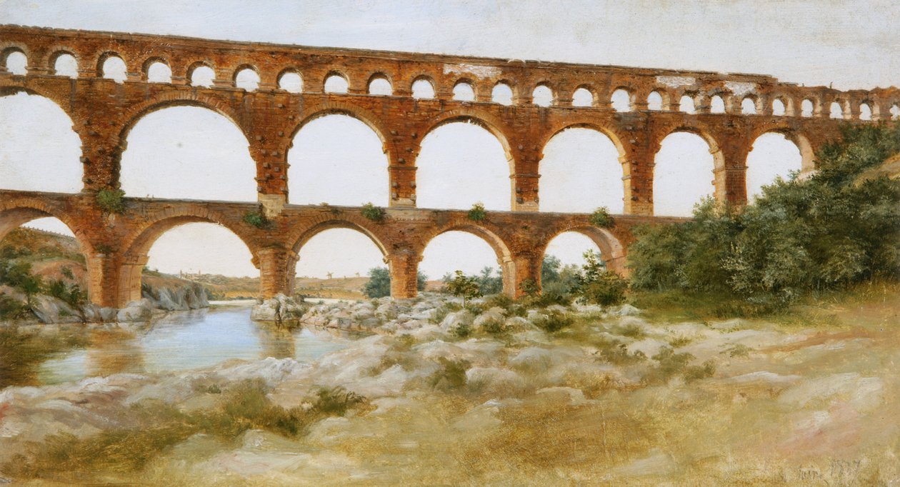 Paesaggio con Pont du Gard da Seweryn Mielżyński