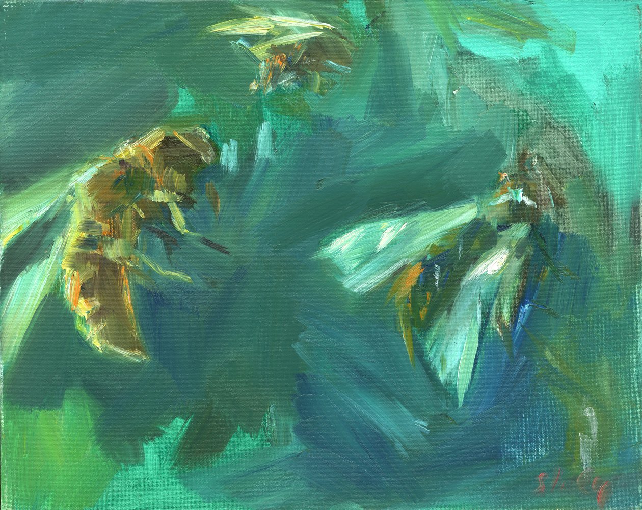 Ape 2, 2024 (olio su tavola) da Shaun Carey