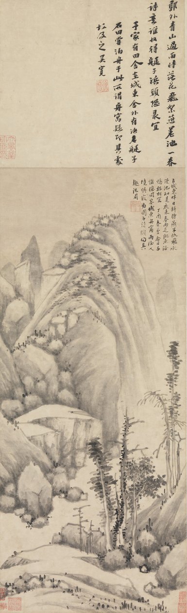 Ancoraggio in una Notte Piovosa da Shen Zhou