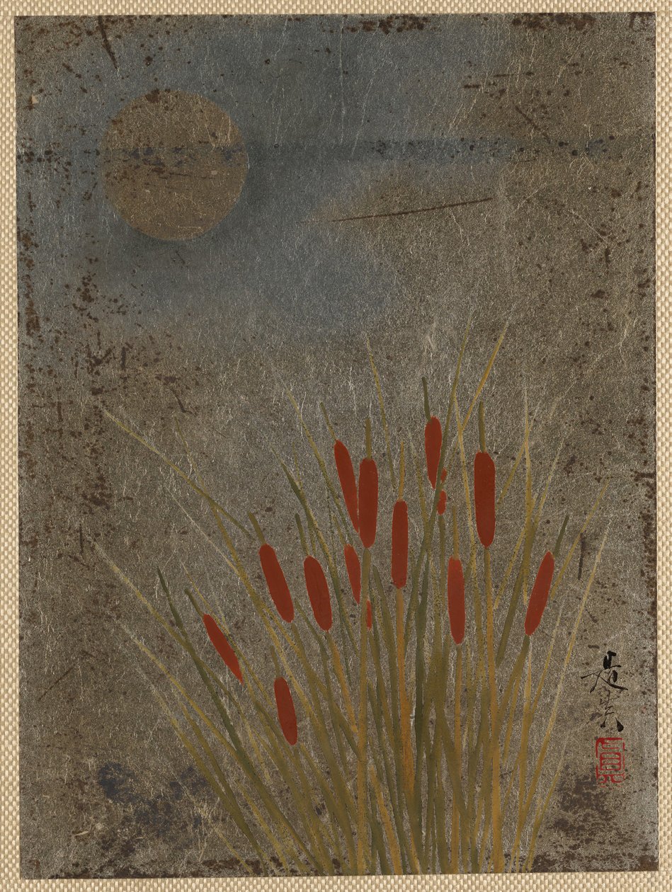 Coda di gatto e luna da Shibata Zeshin