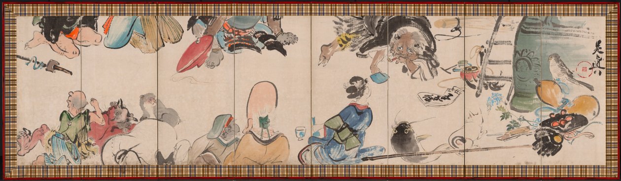 Raccolta di soggetti Otsu-e, fine 1800 da Shibata Zeshin