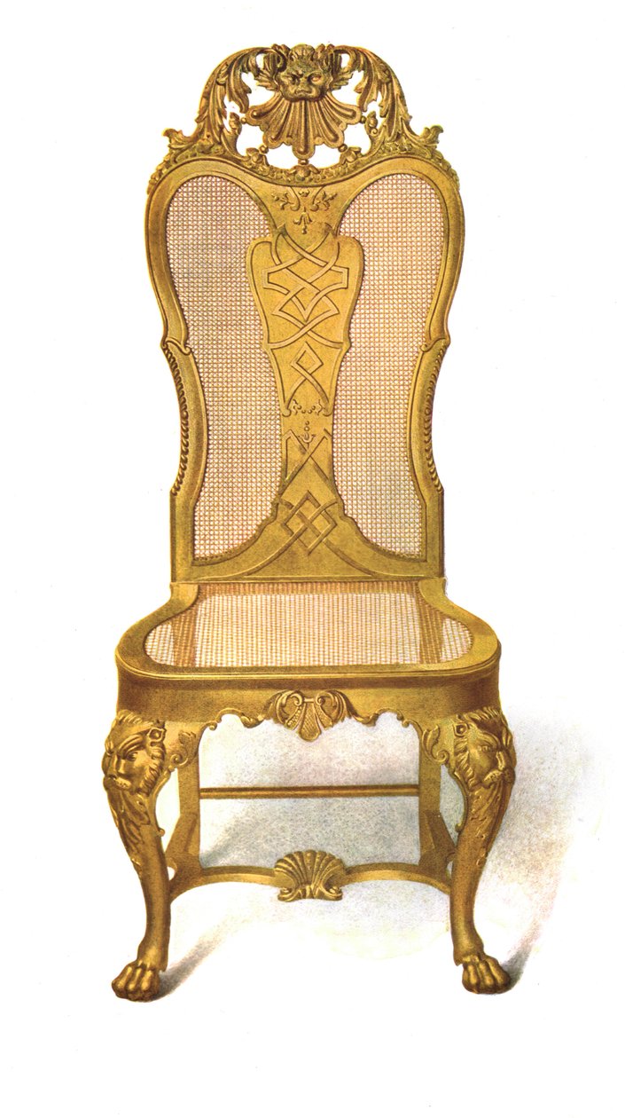 Sedia dorata, 1906 da Shirley Charles Llewellyn Slocombe
