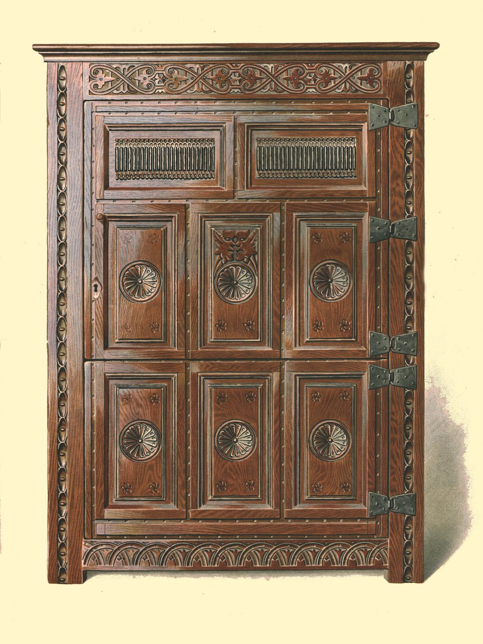 Credenza in quercia gallese, 1904 da Shirley Charles Llewellyn Slocombe