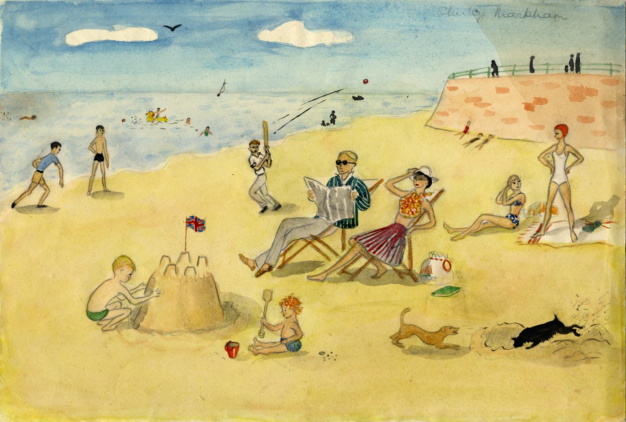 Scena di spiaggia, c1946 da Shirley Markham