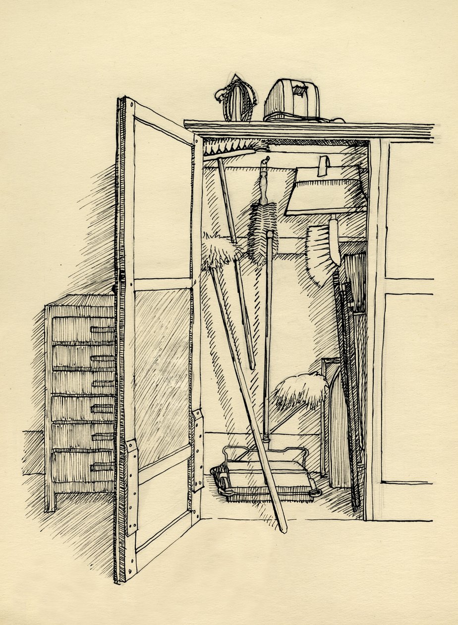 Ripostiglio per scope, c. 1951 da Shirley Markham
